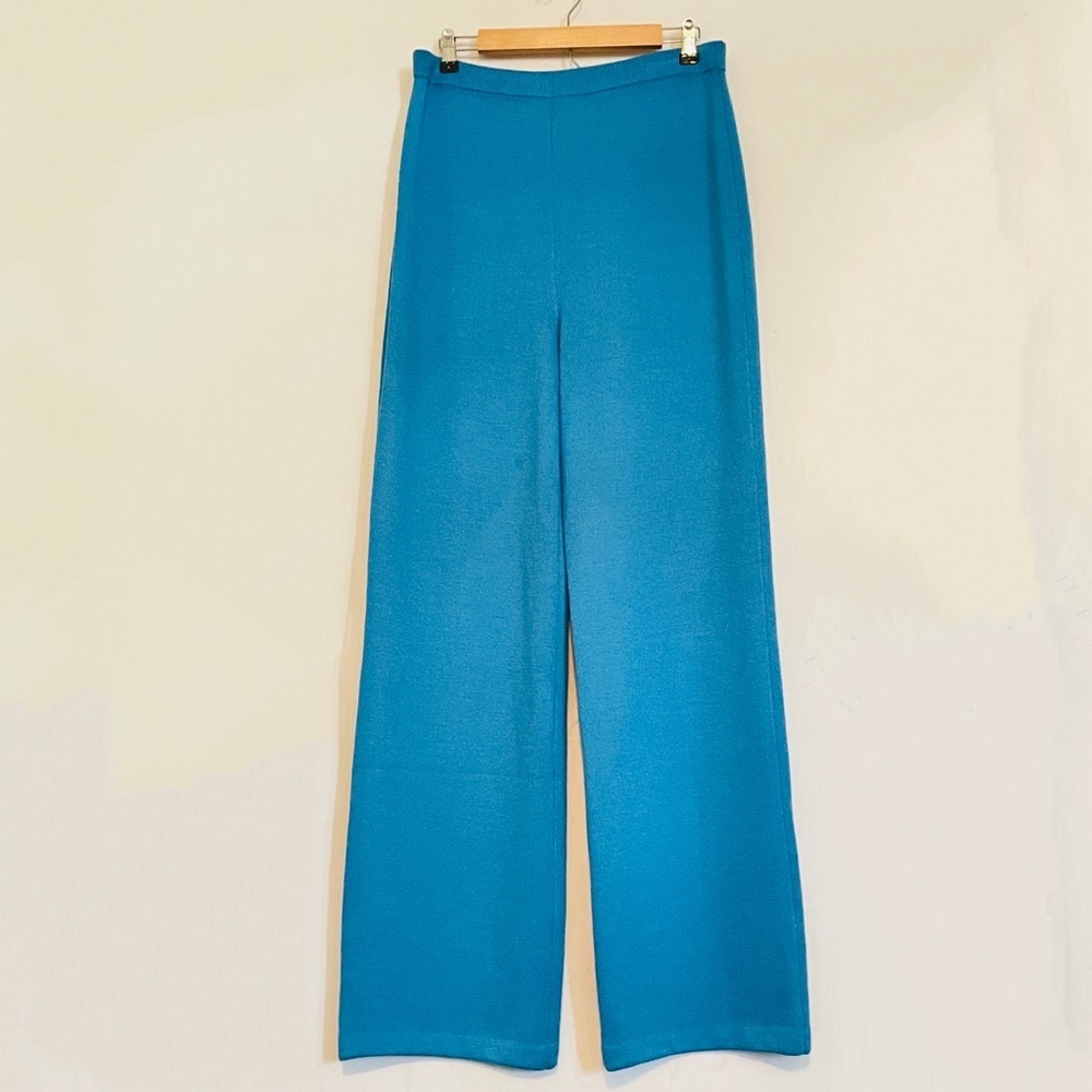 St. John Collection by Marie Gray Santana Knit Pants- Blue, Size 12